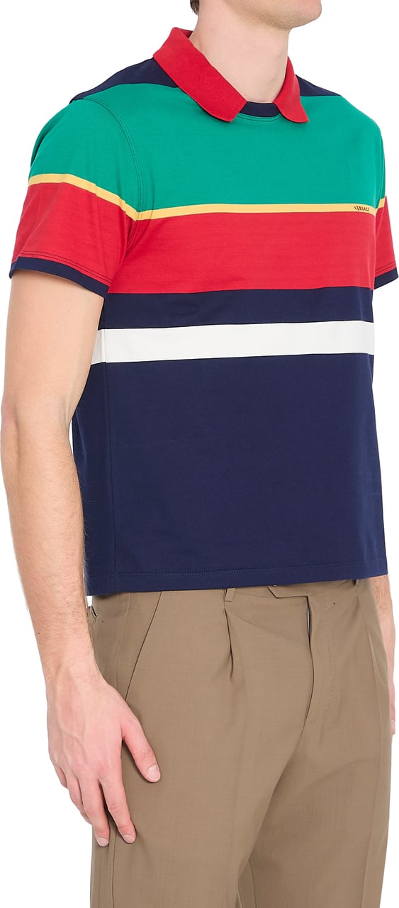 Versace Striped cotton T-shirt Divers