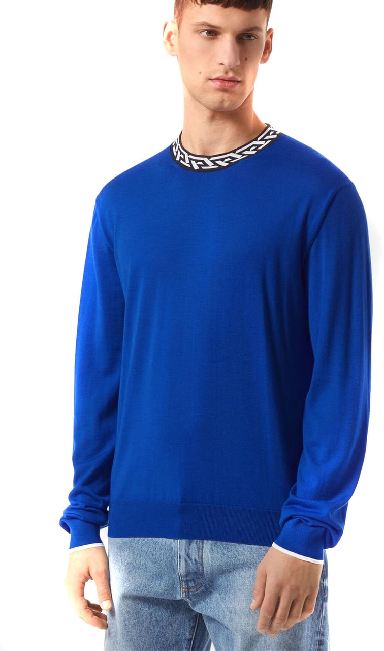Versace Sweaters Blue Blauw