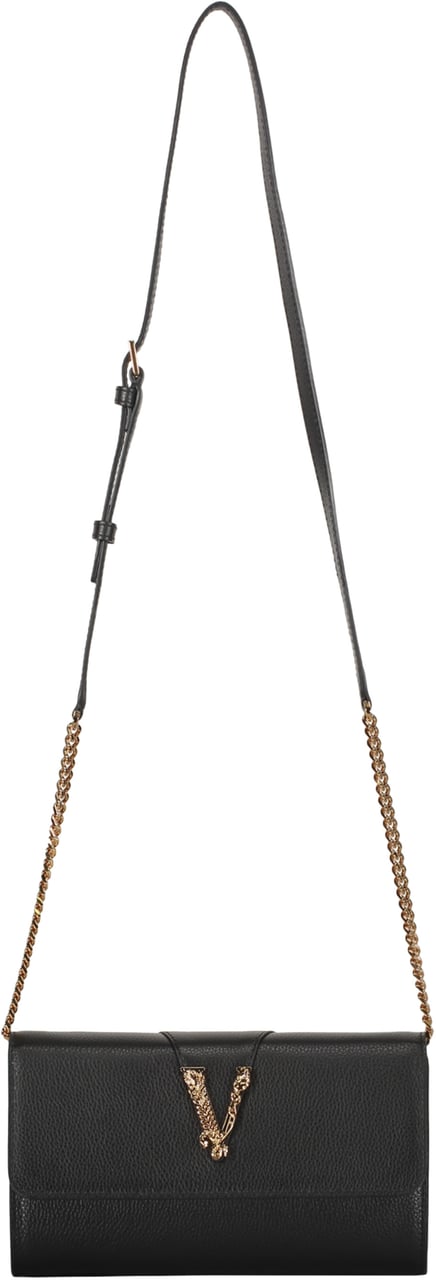 Versace Leather clutch Zwart