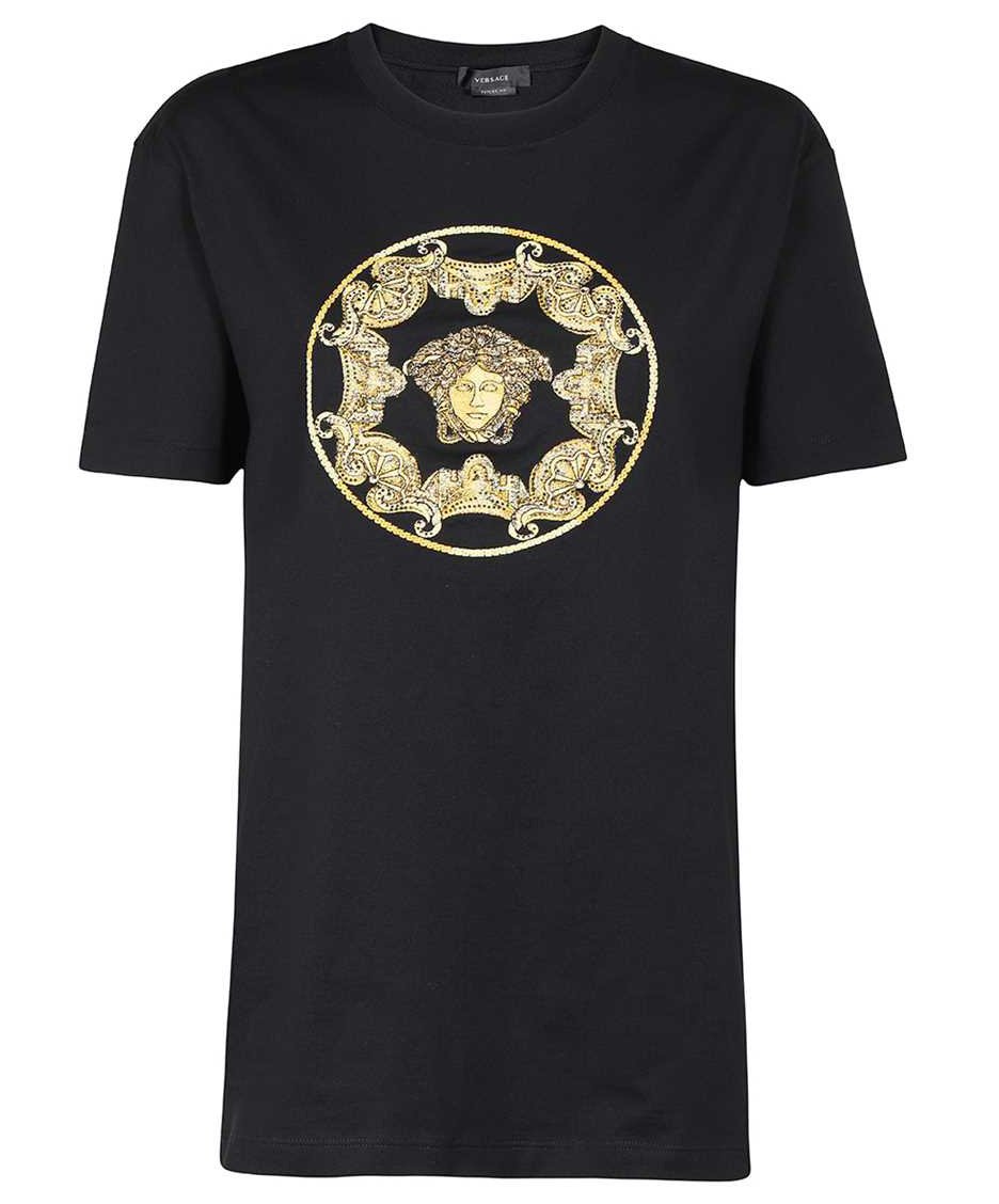 Versace Logo cotton t-shirt Zwart