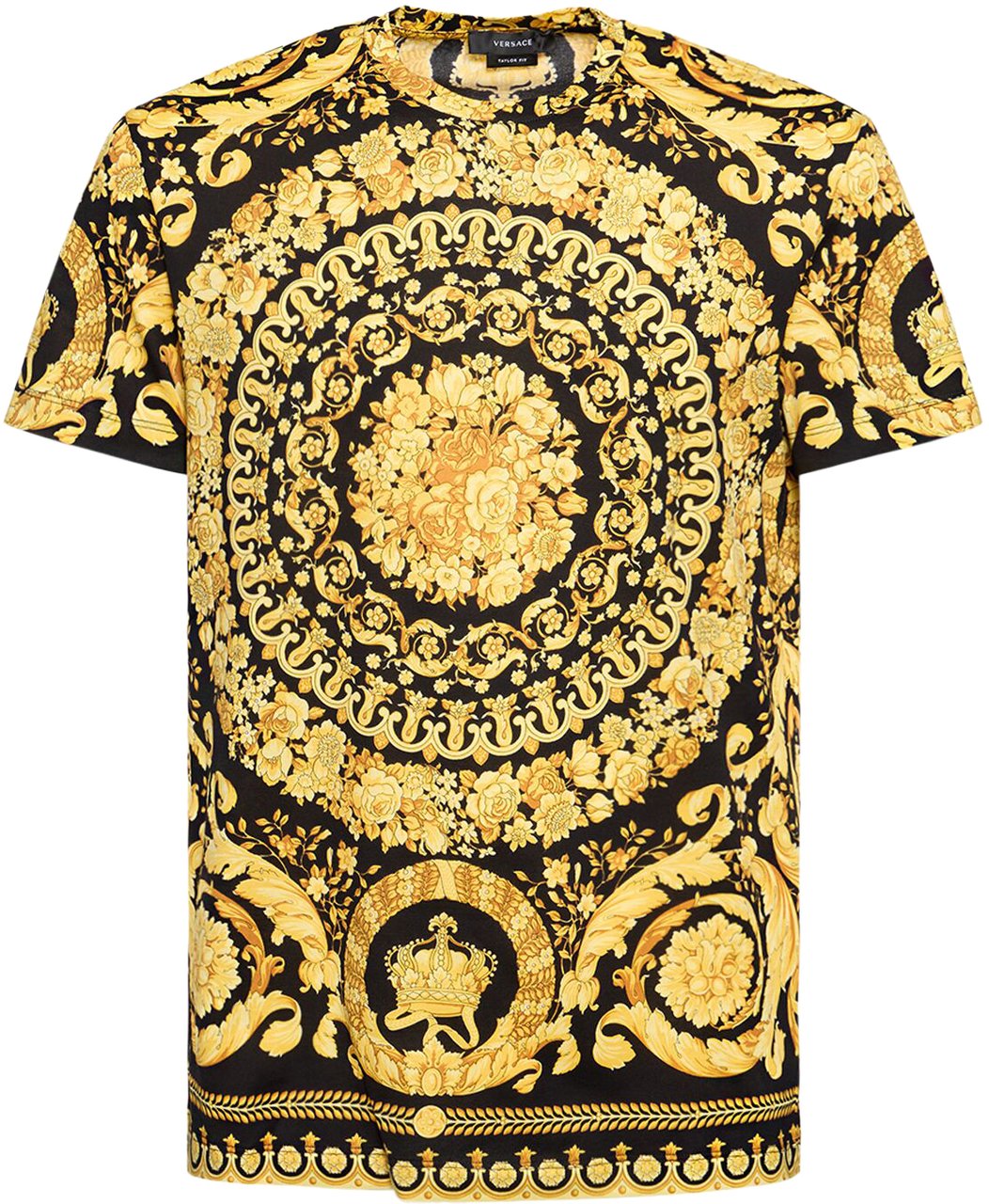 Versace T-shirt with unique gold design Zwart