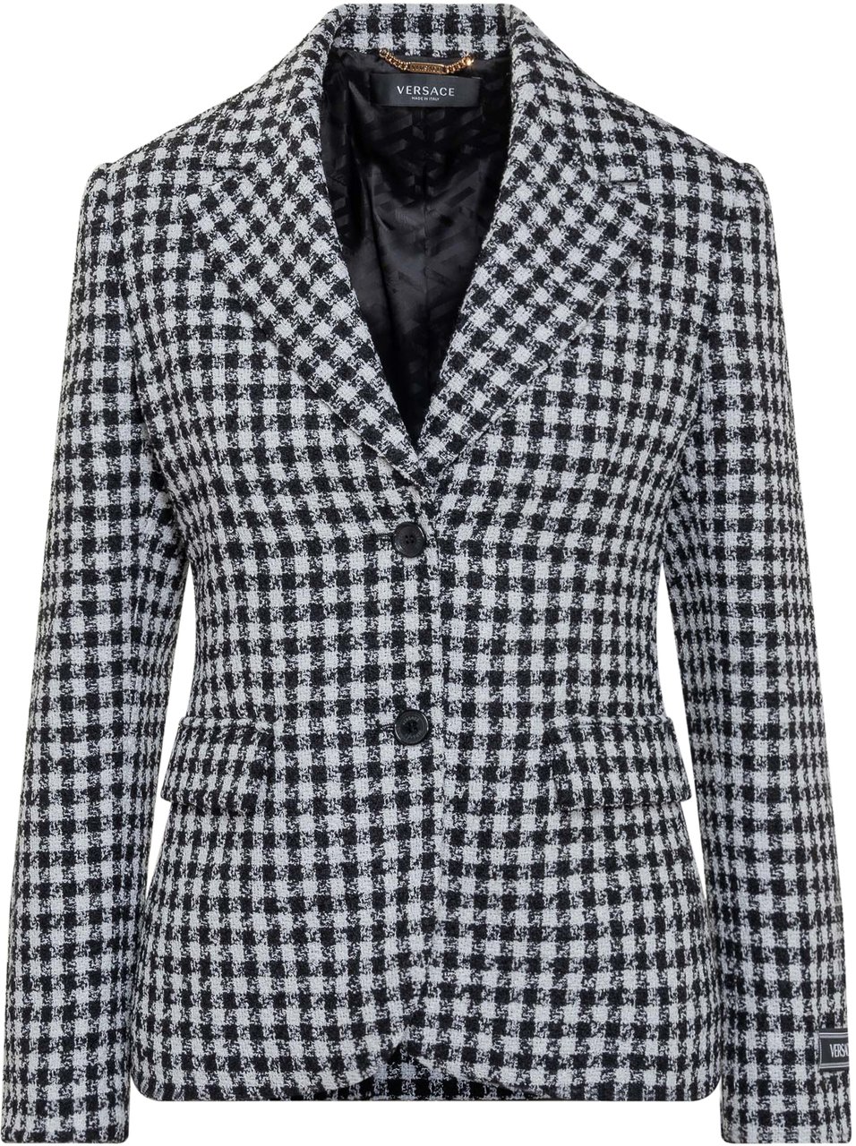 Versace Blazer Pied de Poule Wit
