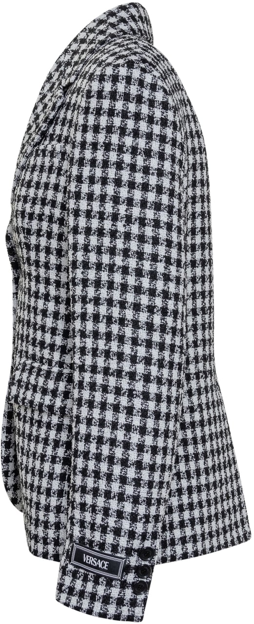Versace Blazer Pied de Poule Wit