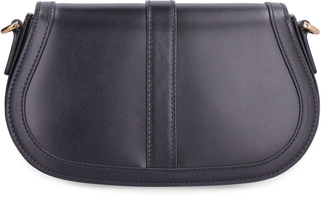 Versace Greca Goddess leather crossbody bag Zwart