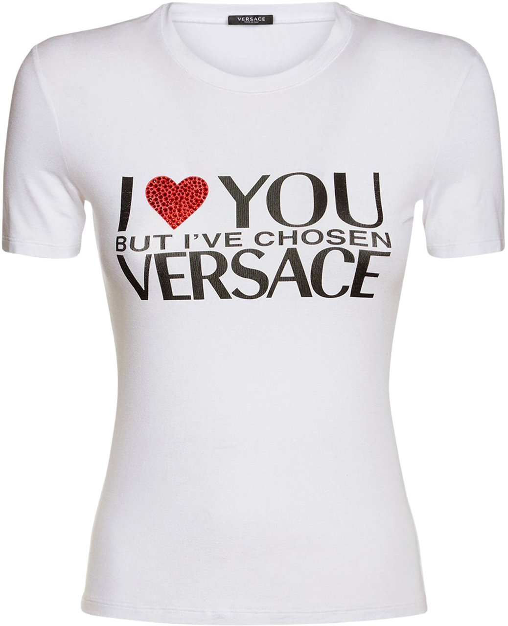 Versace White T-shirt with logo Wit