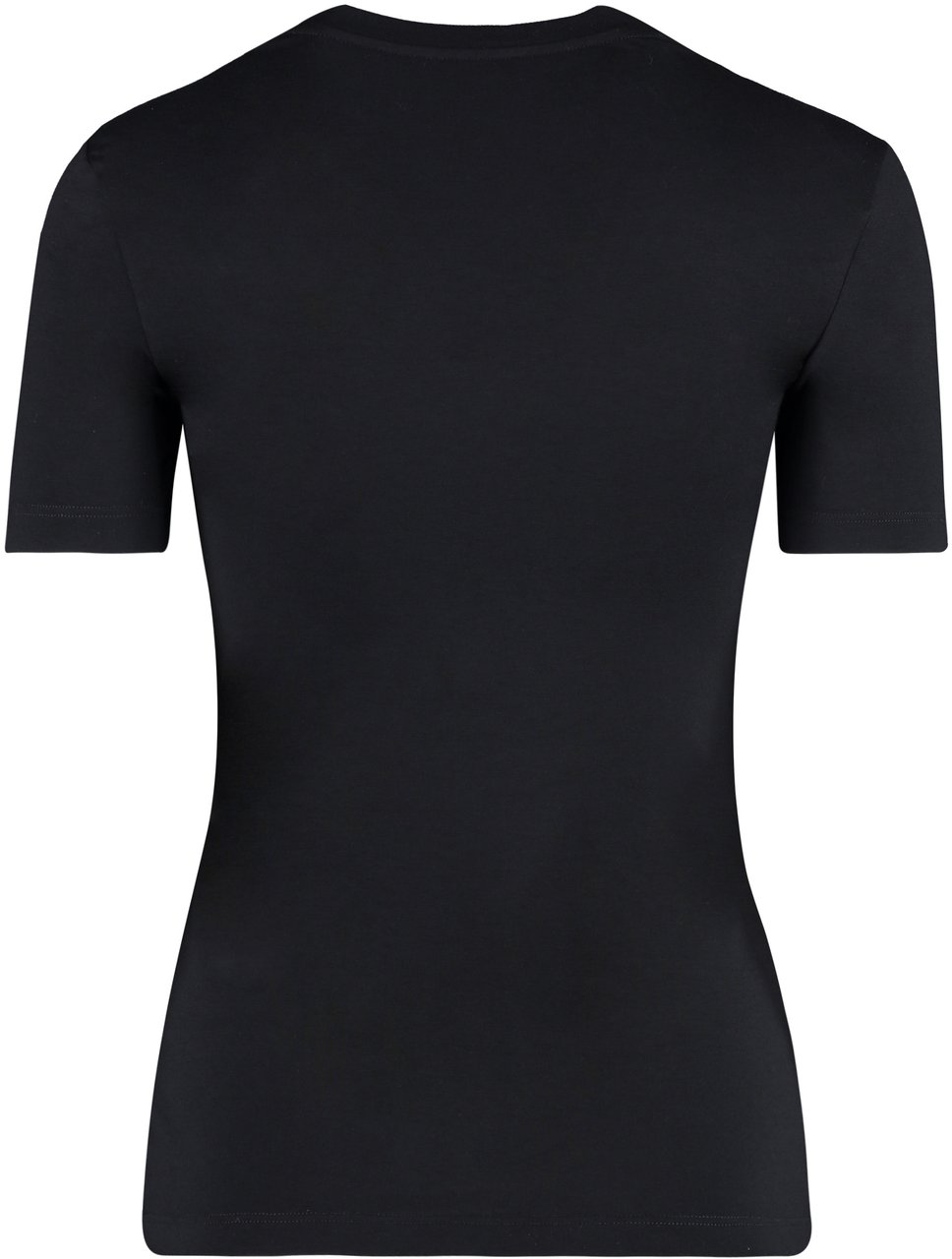 Versace Viscose crew-neck T-shirt Zwart