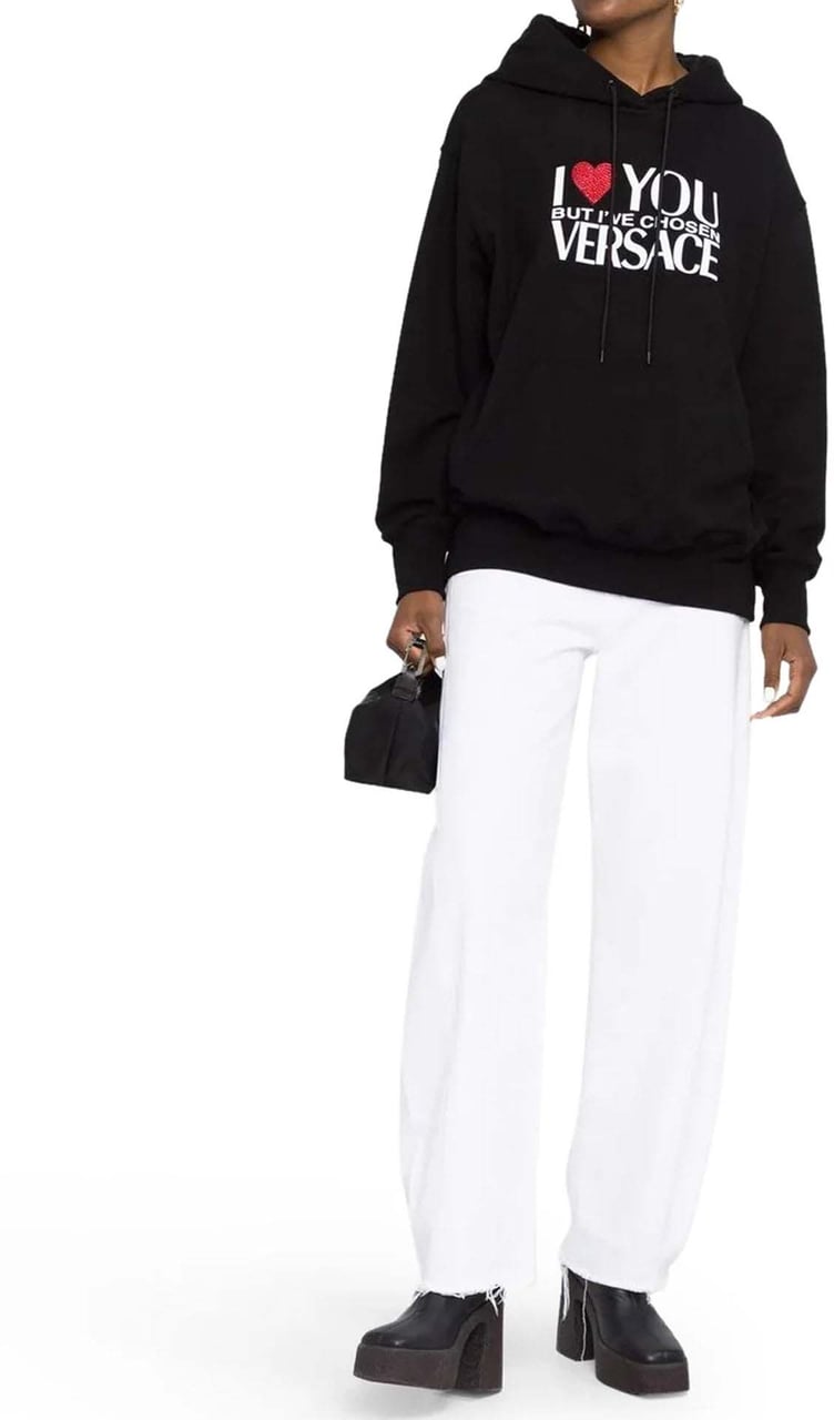 Versace Versace Cotton Logo Sweatshirt Zwart