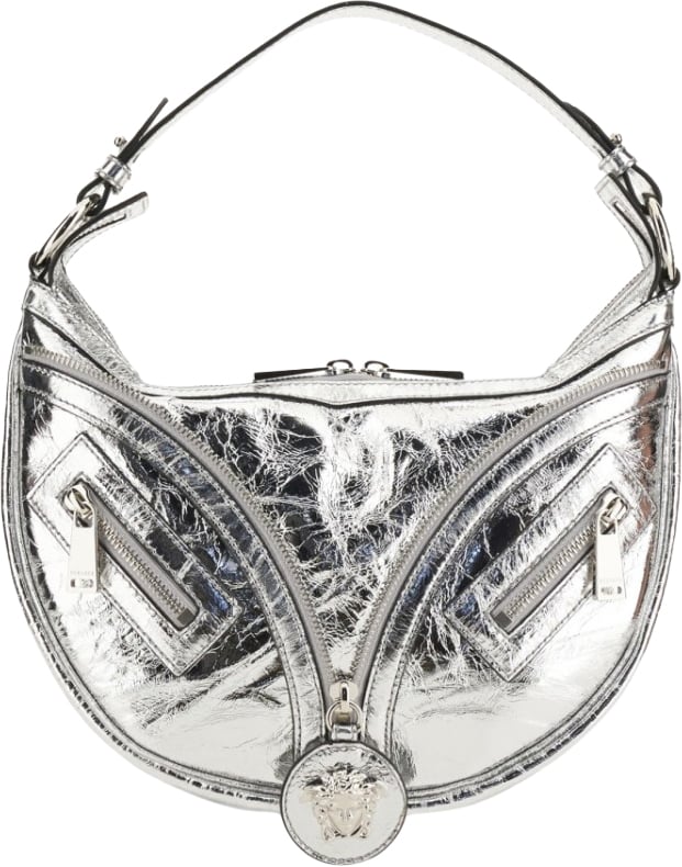 Versace Repeat Small Hobo Bag Zilver