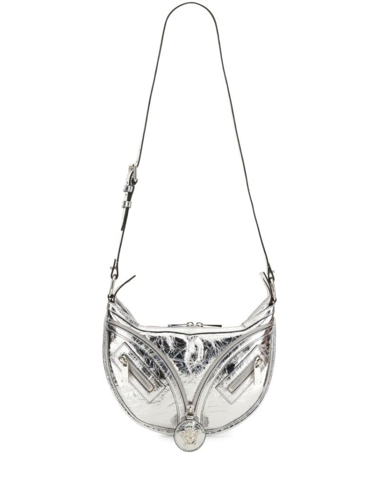 Versace Repeat Small Hobo Bag Zilver