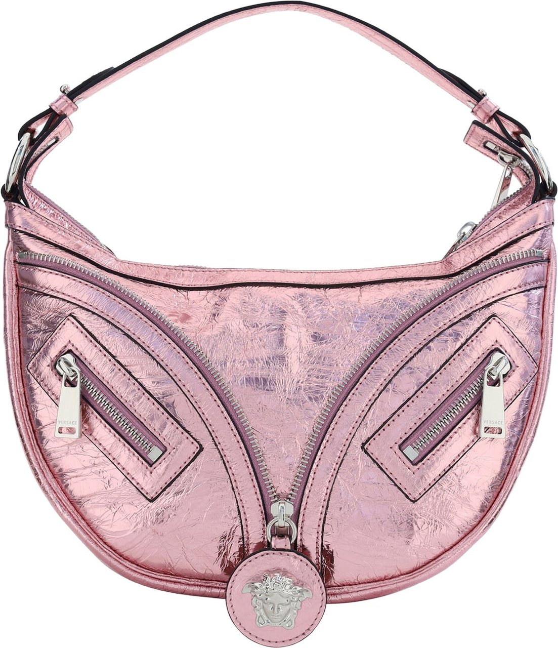 Versace Versace Repeat Hobo Shoulder Bag Roze