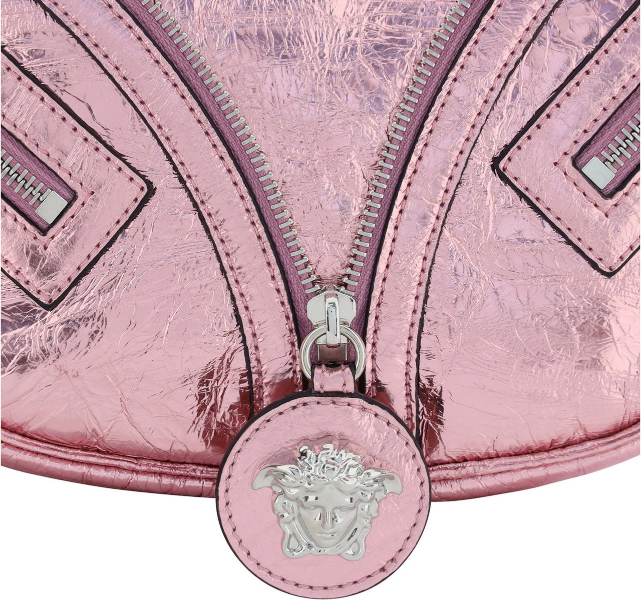 Versace Versace Repeat Hobo Shoulder Bag Roze