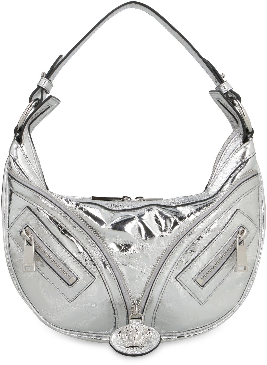 Versace Repeat leather shoulder bag Zilver