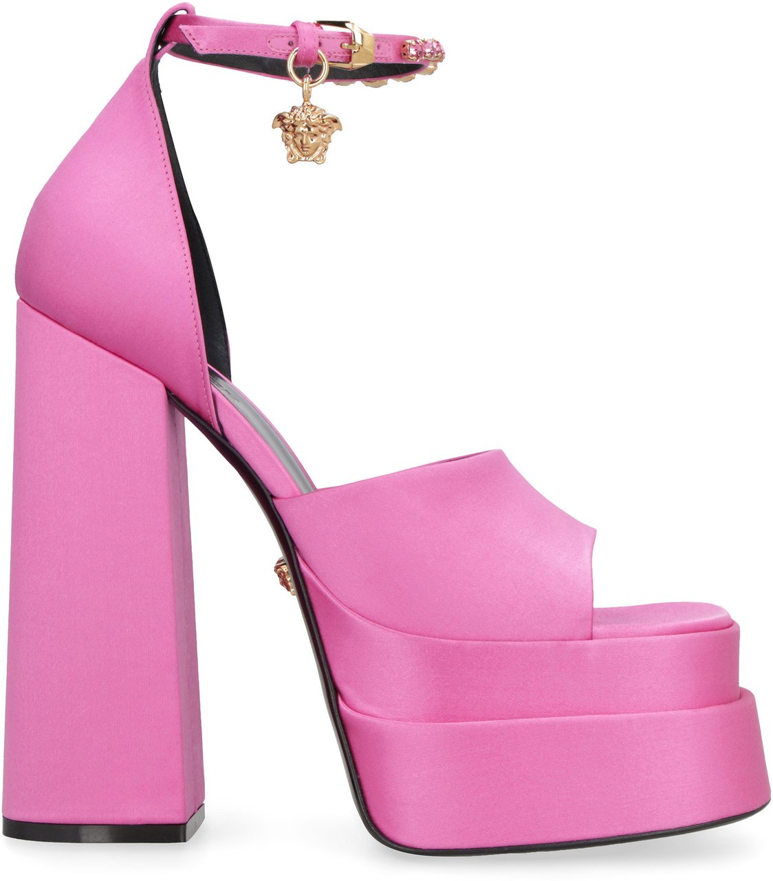 Versace Medusa Aevitas satin sandals Roze
