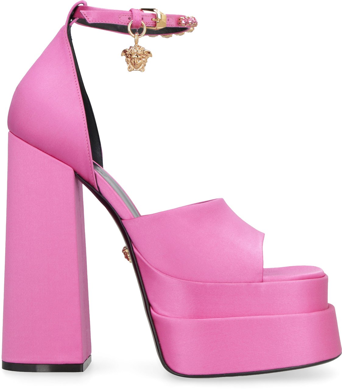 Versace Medusa Aevitas satin sandals Roze