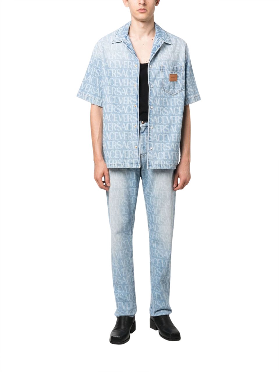 Versace Trousers Blue Blauw