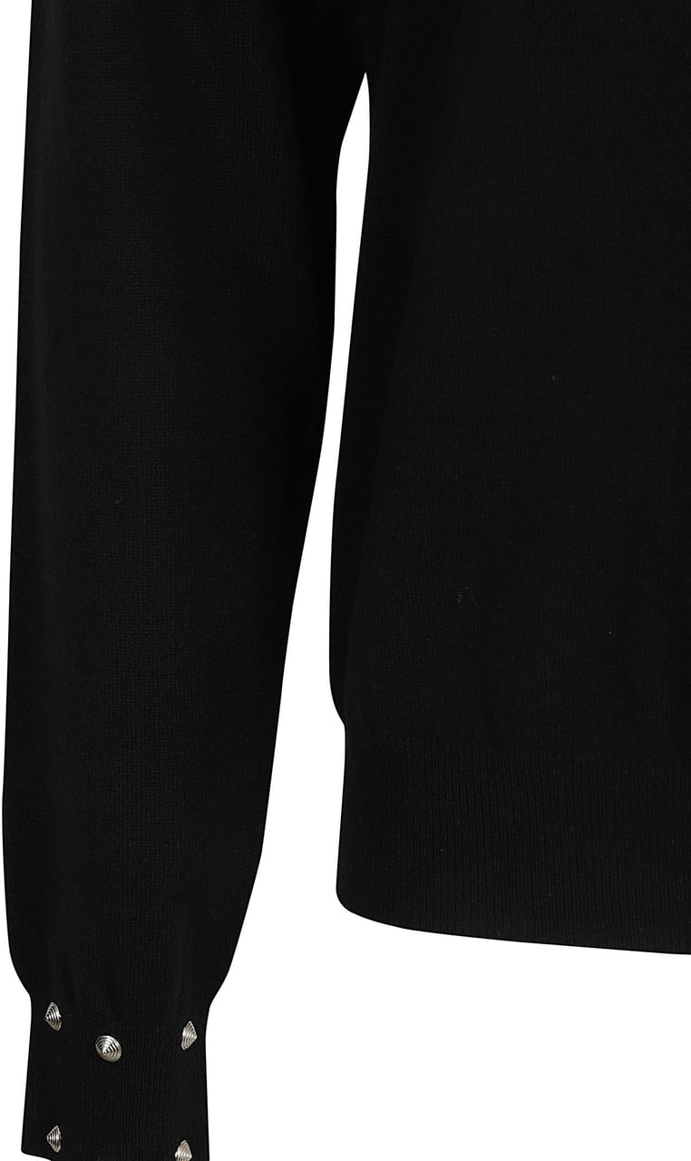 Versace Classic Black Sweater with Refined Silhouette Zwart