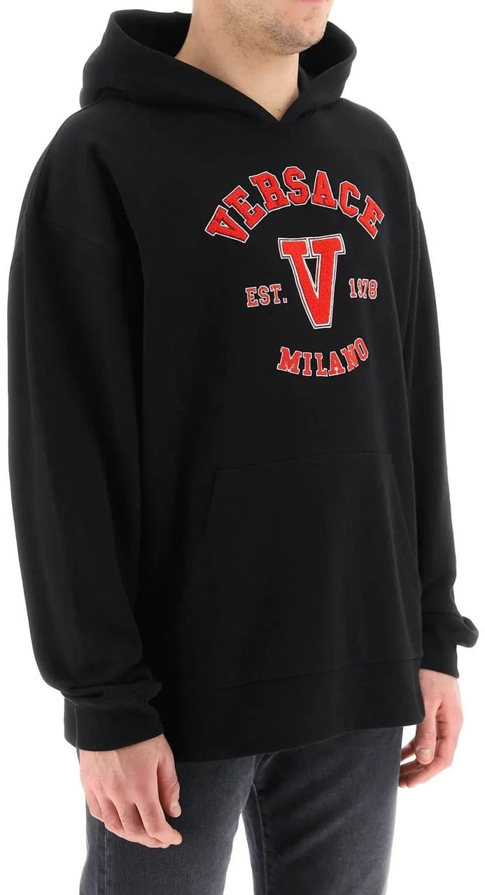 Versace Versace Varsity Hooded Sweatshirt Zwart