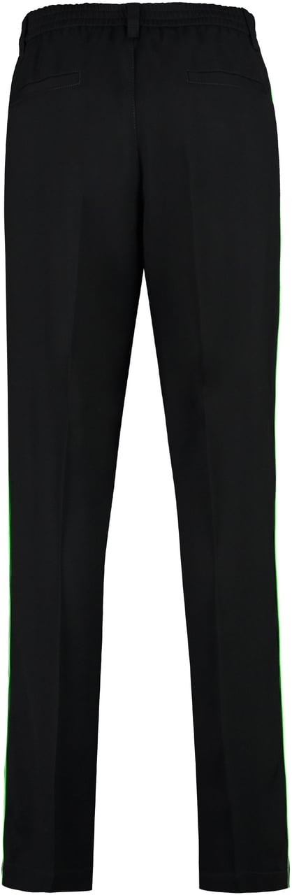 Versace Logoed side stripes track-pants Zwart