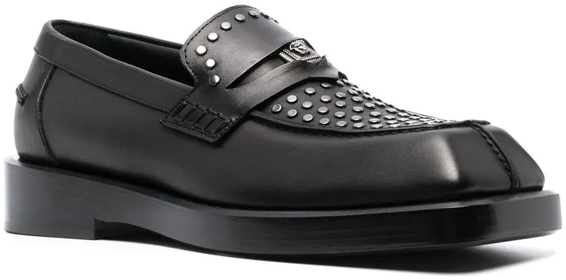 Versace Medusa Leather Loafers Zwart