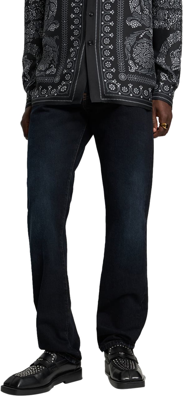 Versace Casual elegant loafers in black leather Zwart