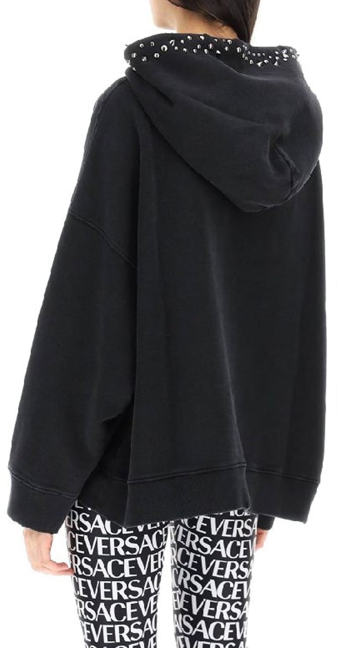 Versace Cotton Logo Sweatshirt Zwart