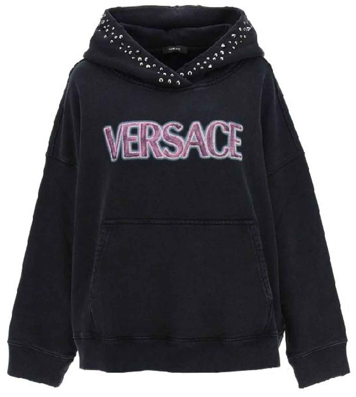 Versace Versace Cotton Logo Sweatshirt Zwart