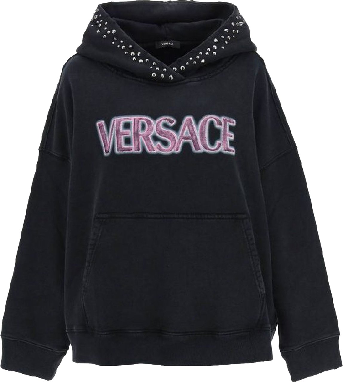 Versace Cotton Logo Sweatshirt Zwart