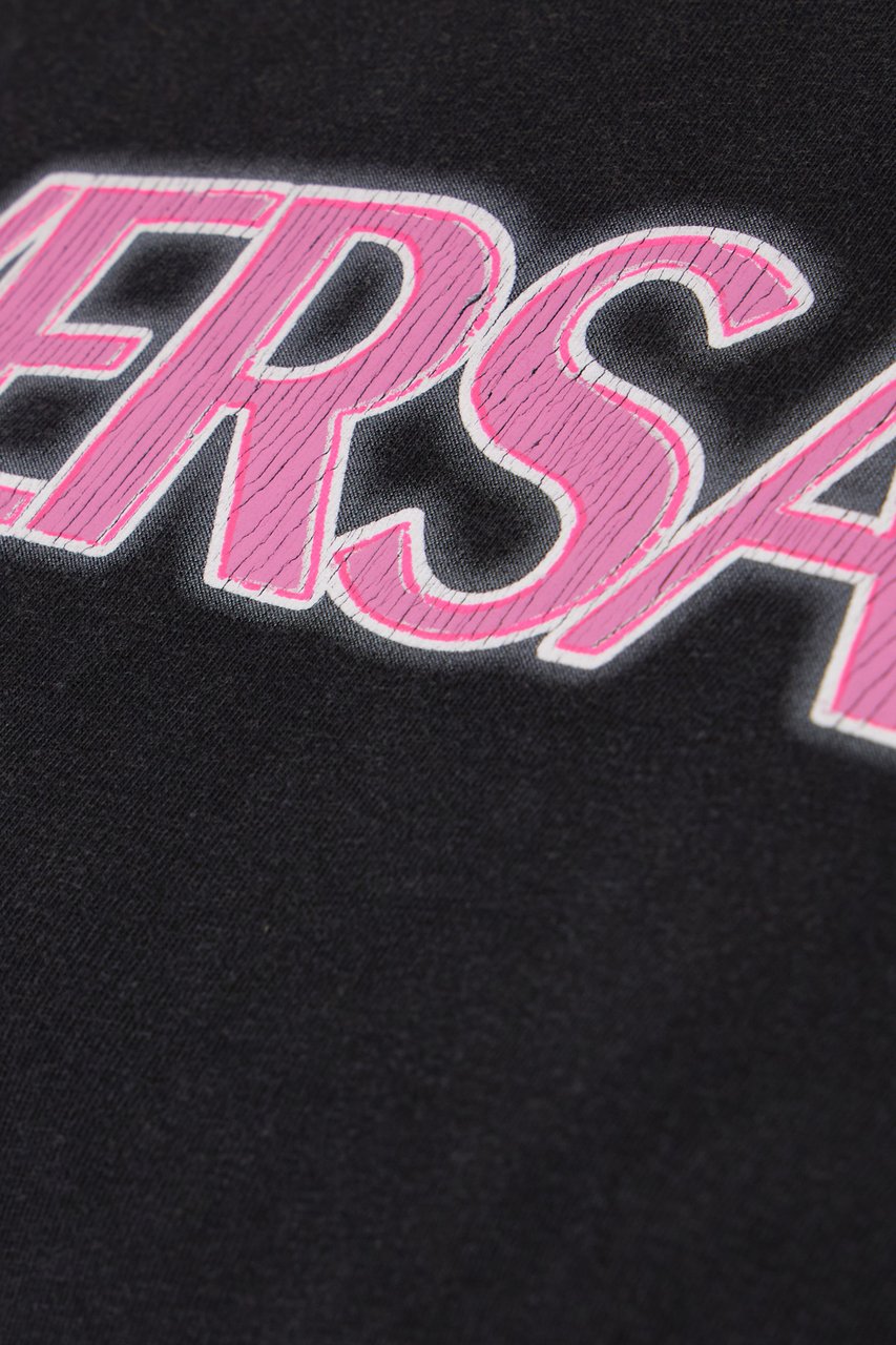 Versace Versace Black cotton t-shirt Zwart