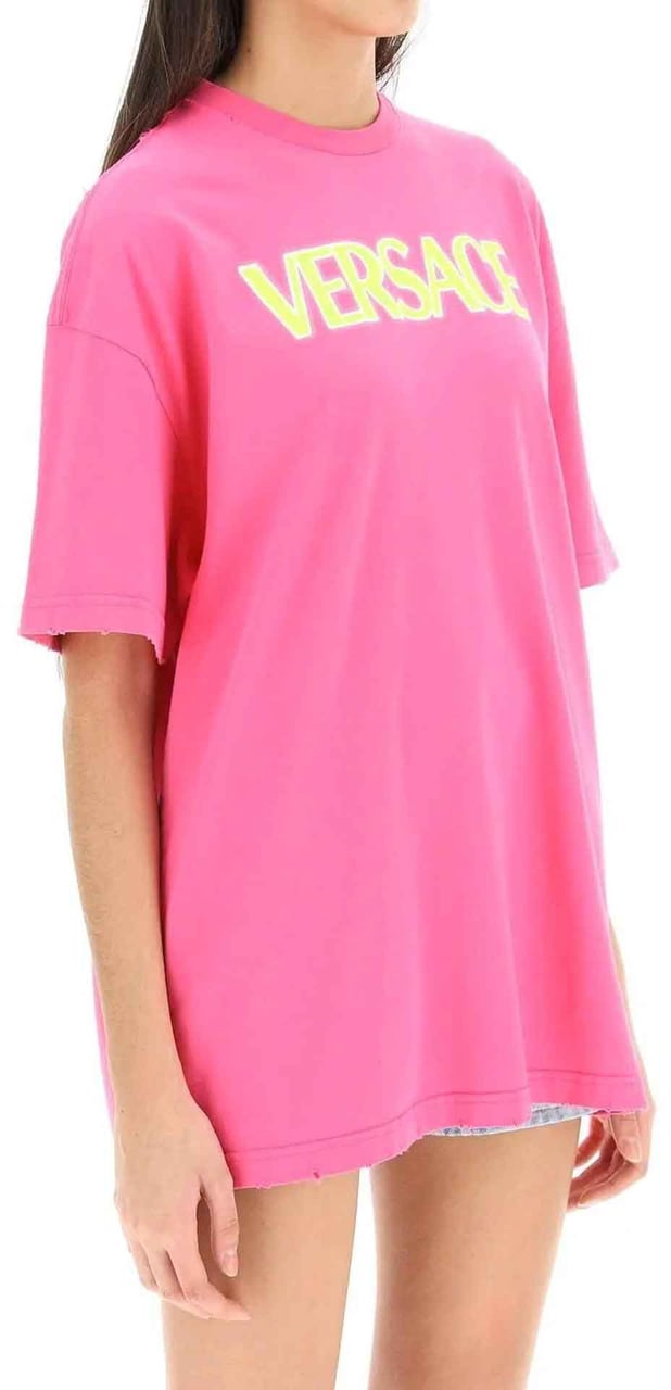 Versace Versace Cotton Logo Top Roze