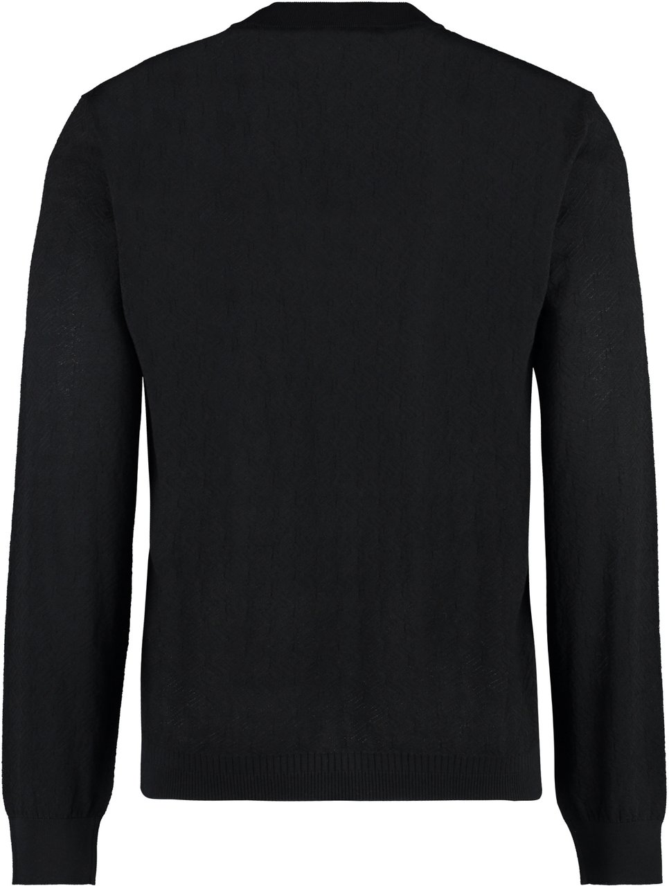 Versace Silk and cotton blend sweater Zwart