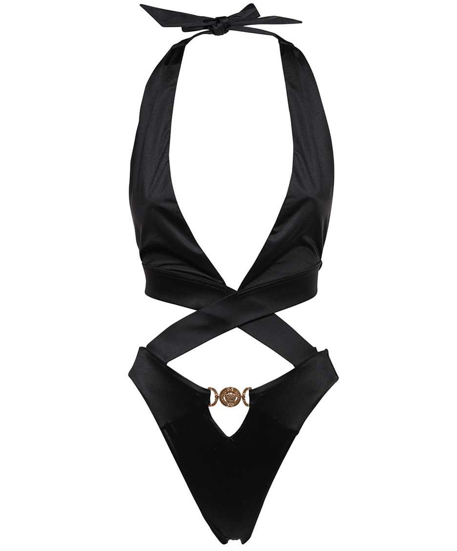 Versace One-piece swimsuit with logo Zwart