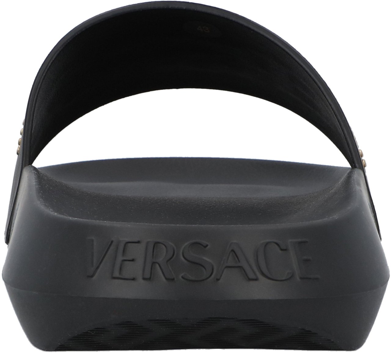 Versace Rubber Pool Slides Zwart