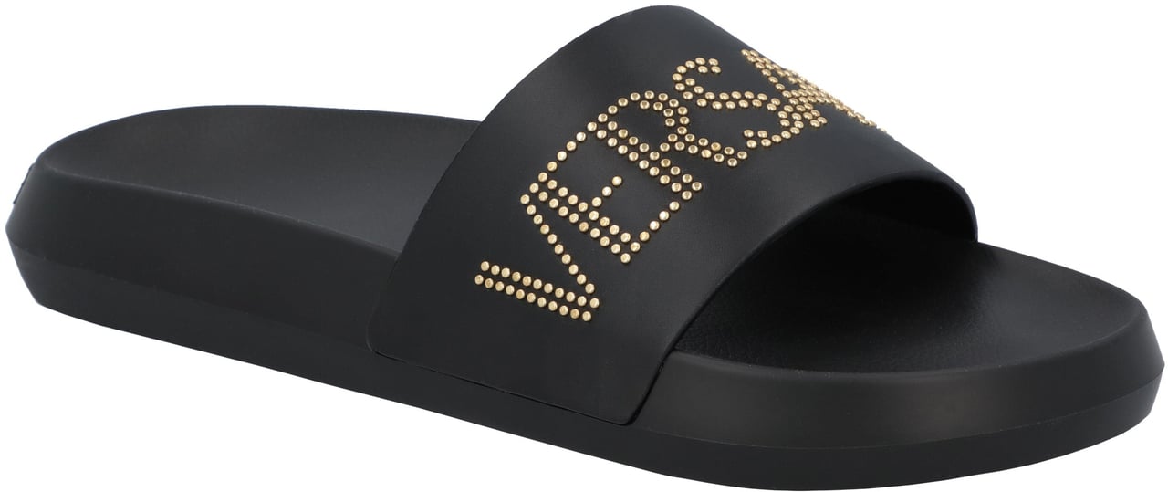 Versace Rubber Pool Slides Zwart