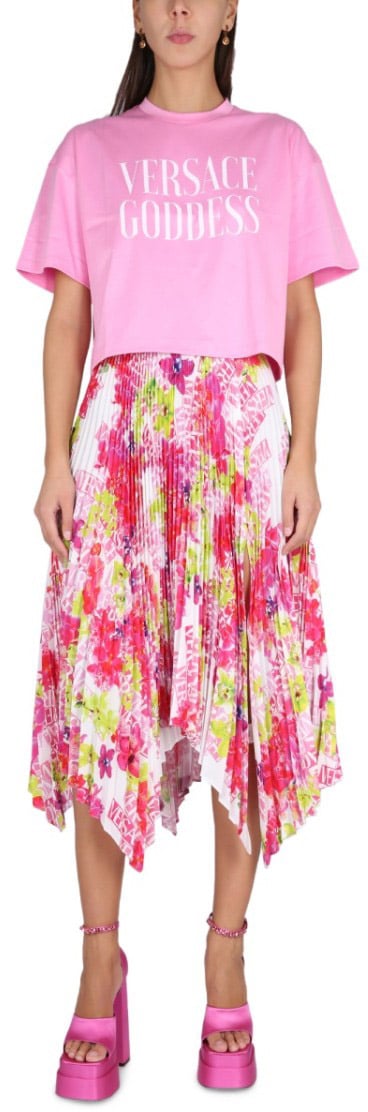 Versace Pleated Skirt Roze