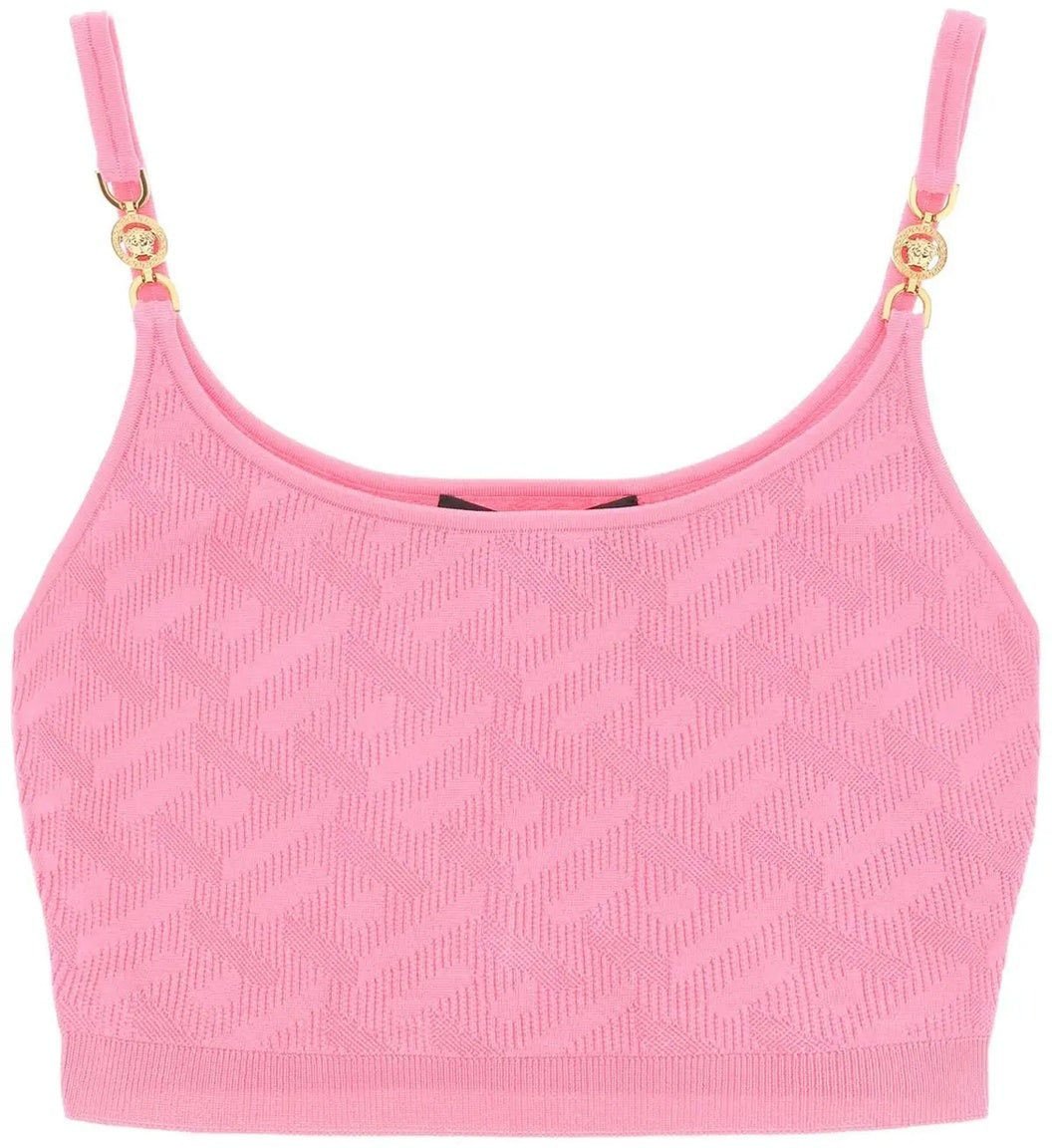 Versace VERSACE La Greca Cropped Top Roze