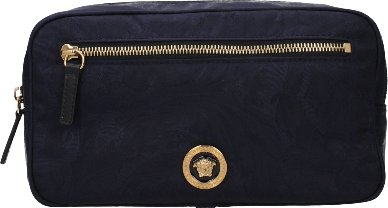 Versace Blue Fabric Backpack Blauw