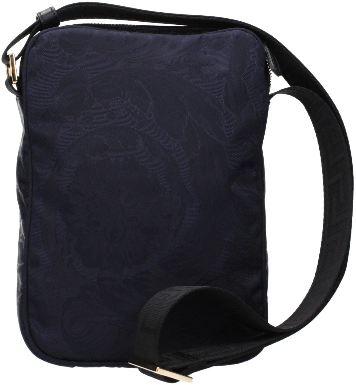 Versace Blue Fabric Crossbody Bag Blauw