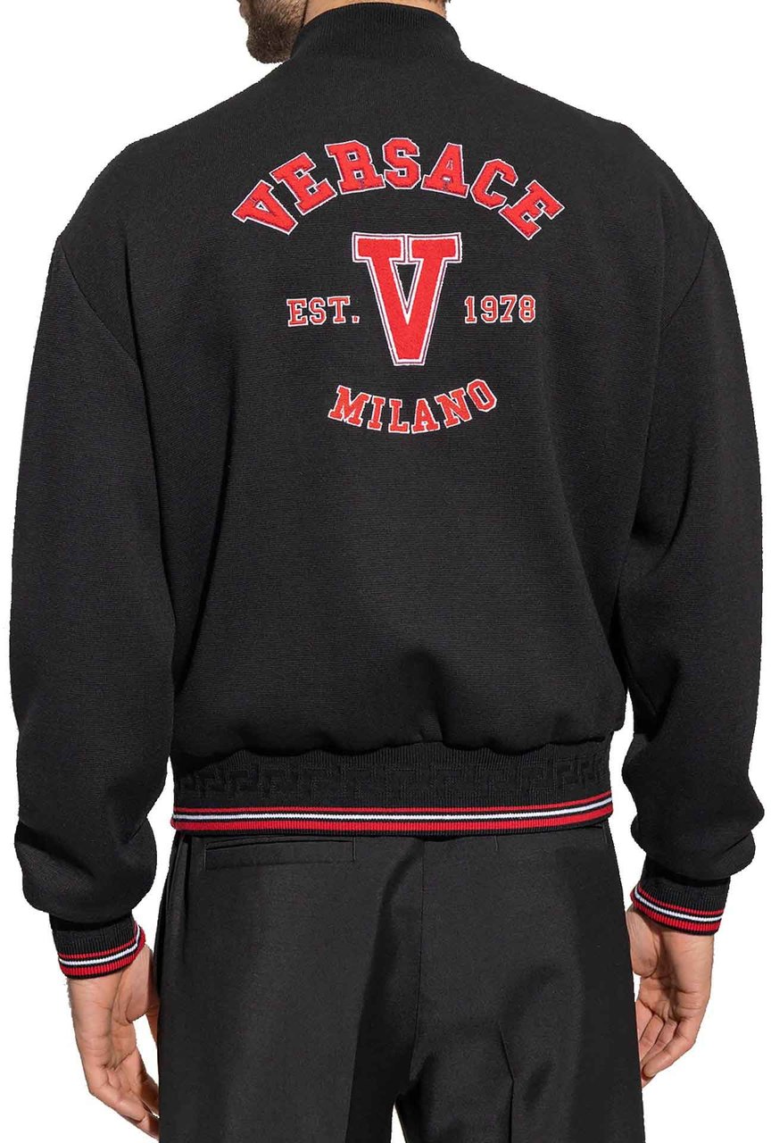 Versace Versace Patch Bomber Jacket Zwart