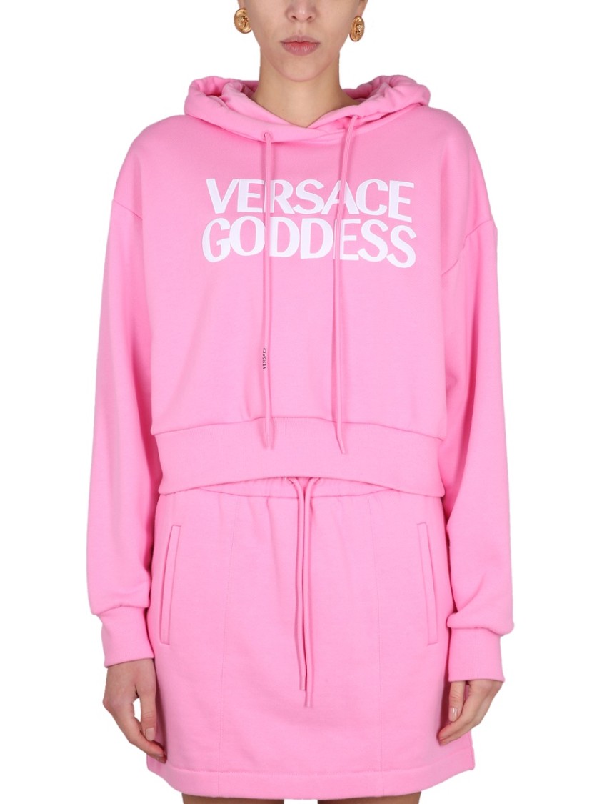 Versace Cropped Sweatshirt Roze