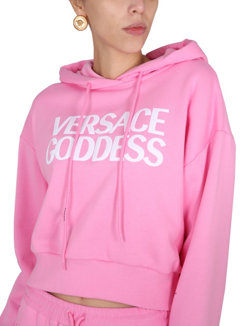 Versace Cropped Sweatshirt Roze