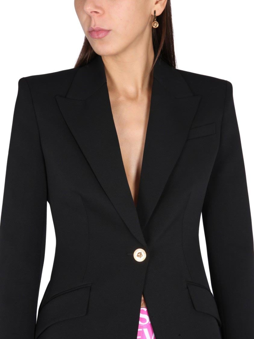 Versace Single-Breasted Jacket Zwart