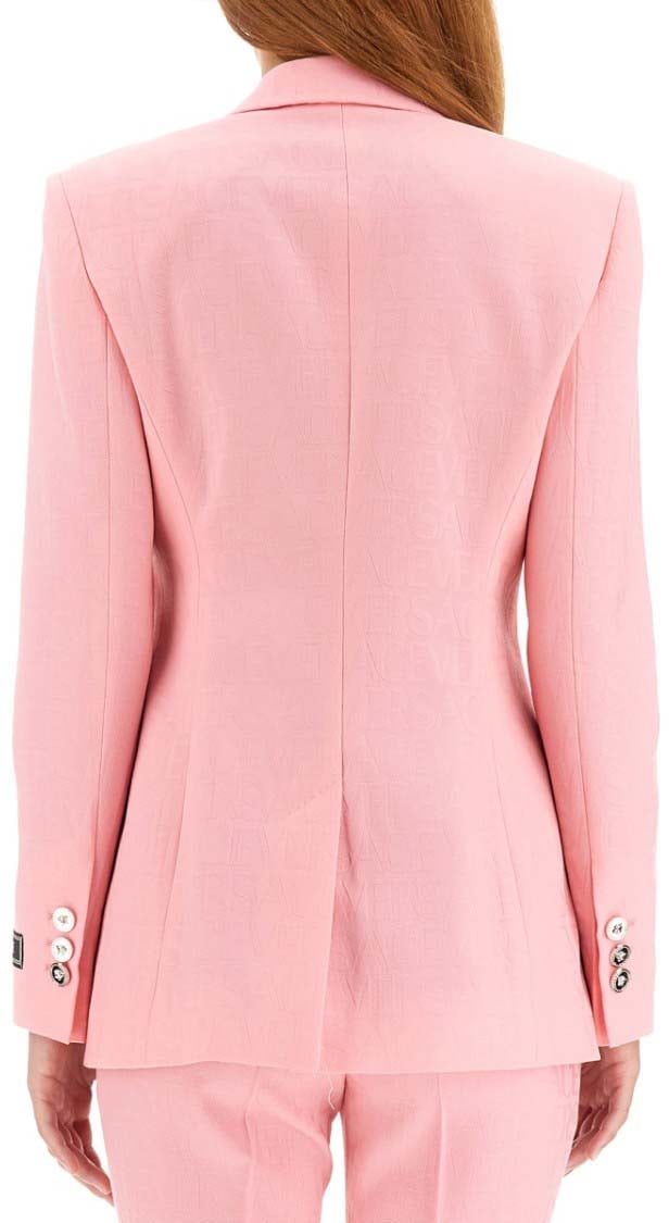 Versace Single Breasted Medusa Jacket Roze