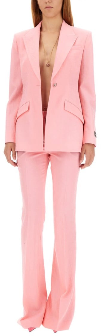 Versace Single Breasted Medusa Jacket Roze