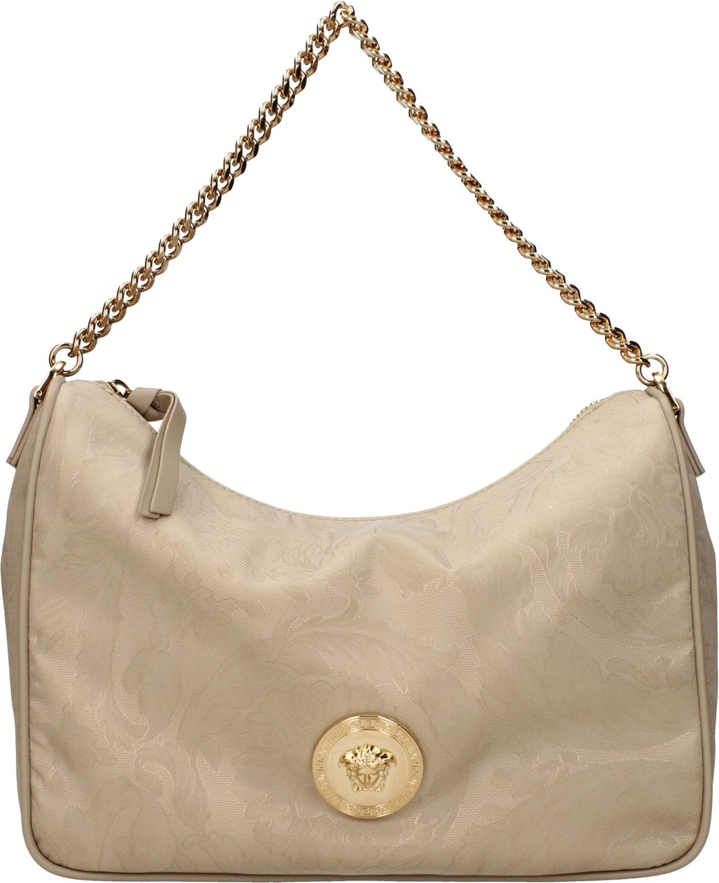 Versace Beige Fabric Handbag Beige