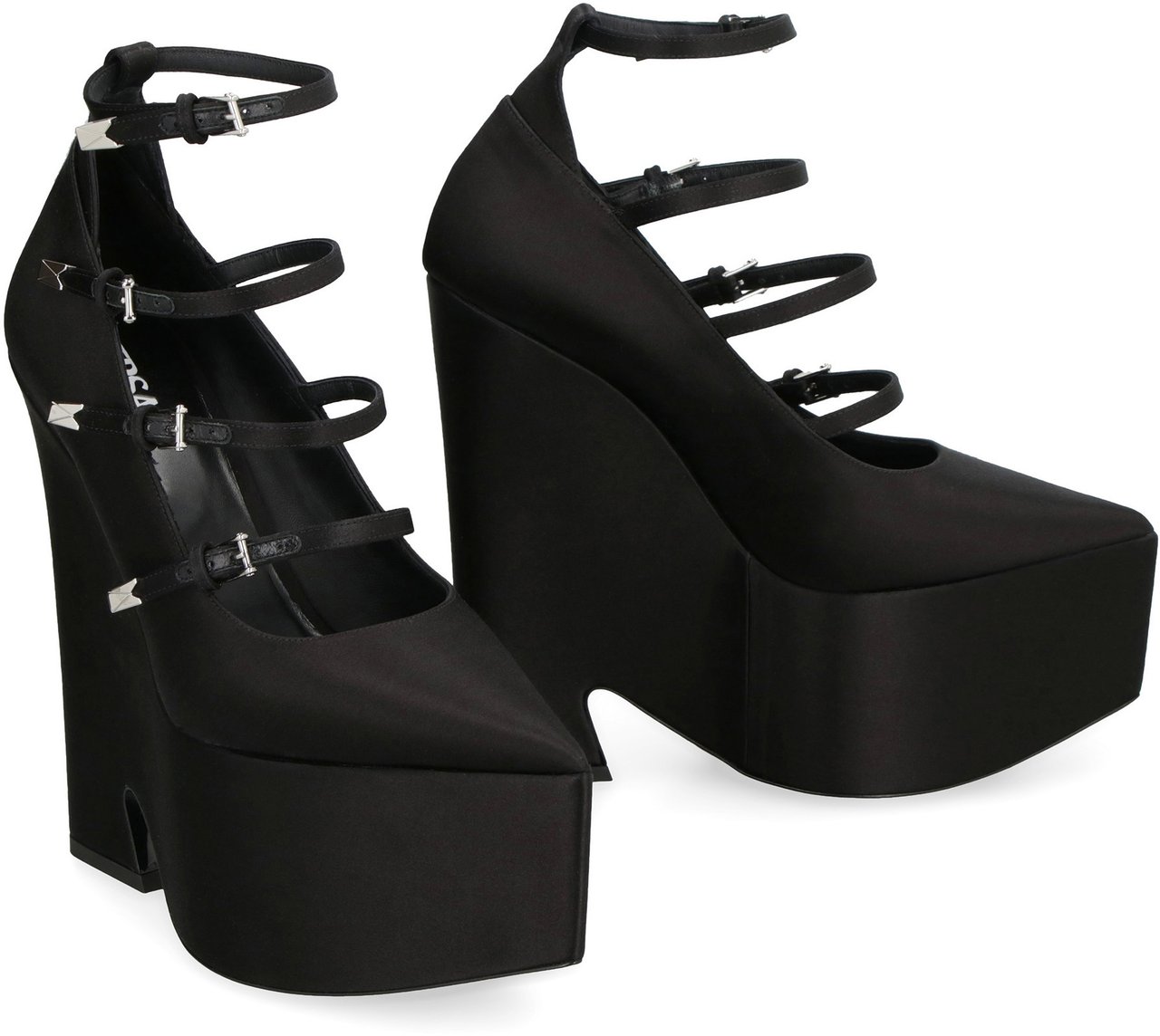 Versace Tempest platform pump Zwart