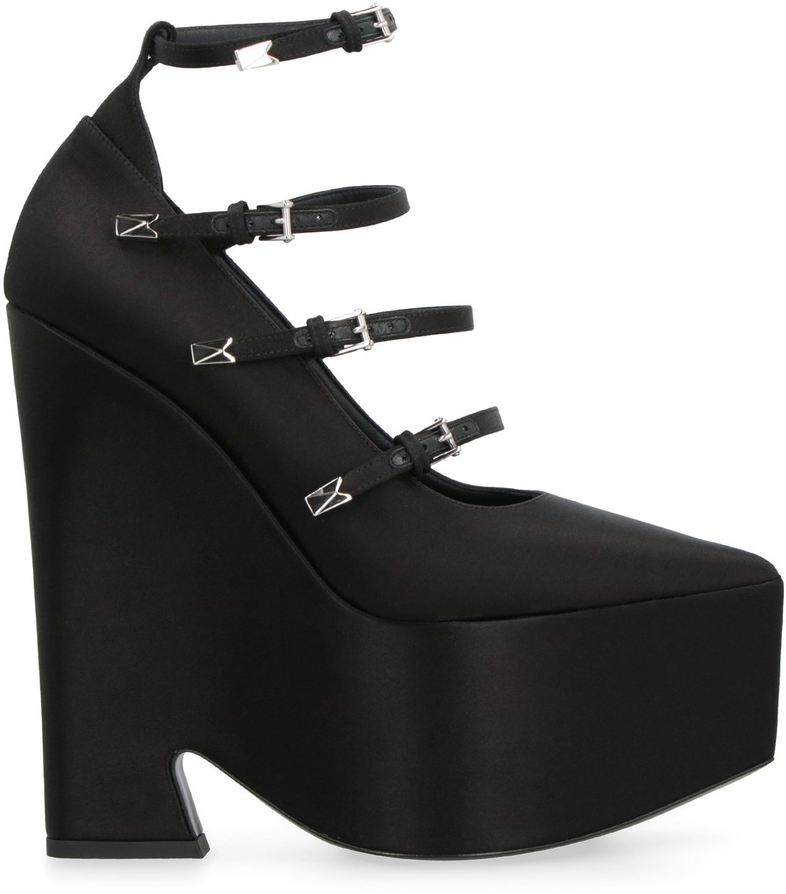 Versace Tempest platform pump Zwart