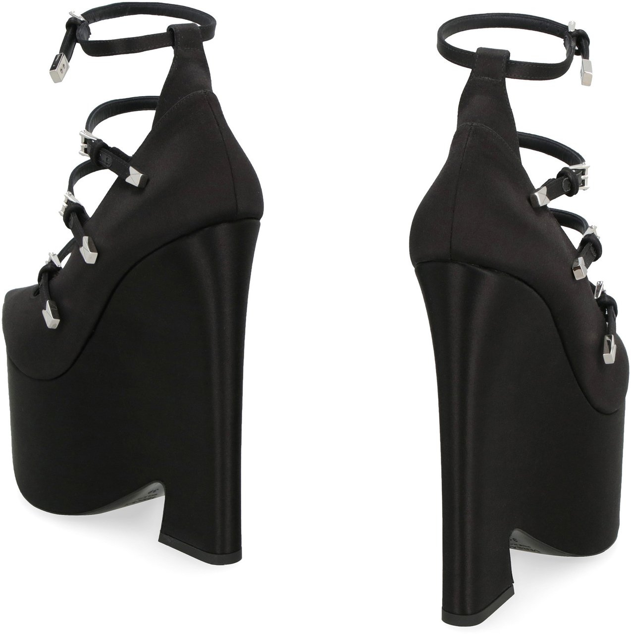 Versace Tempest platform pump Zwart