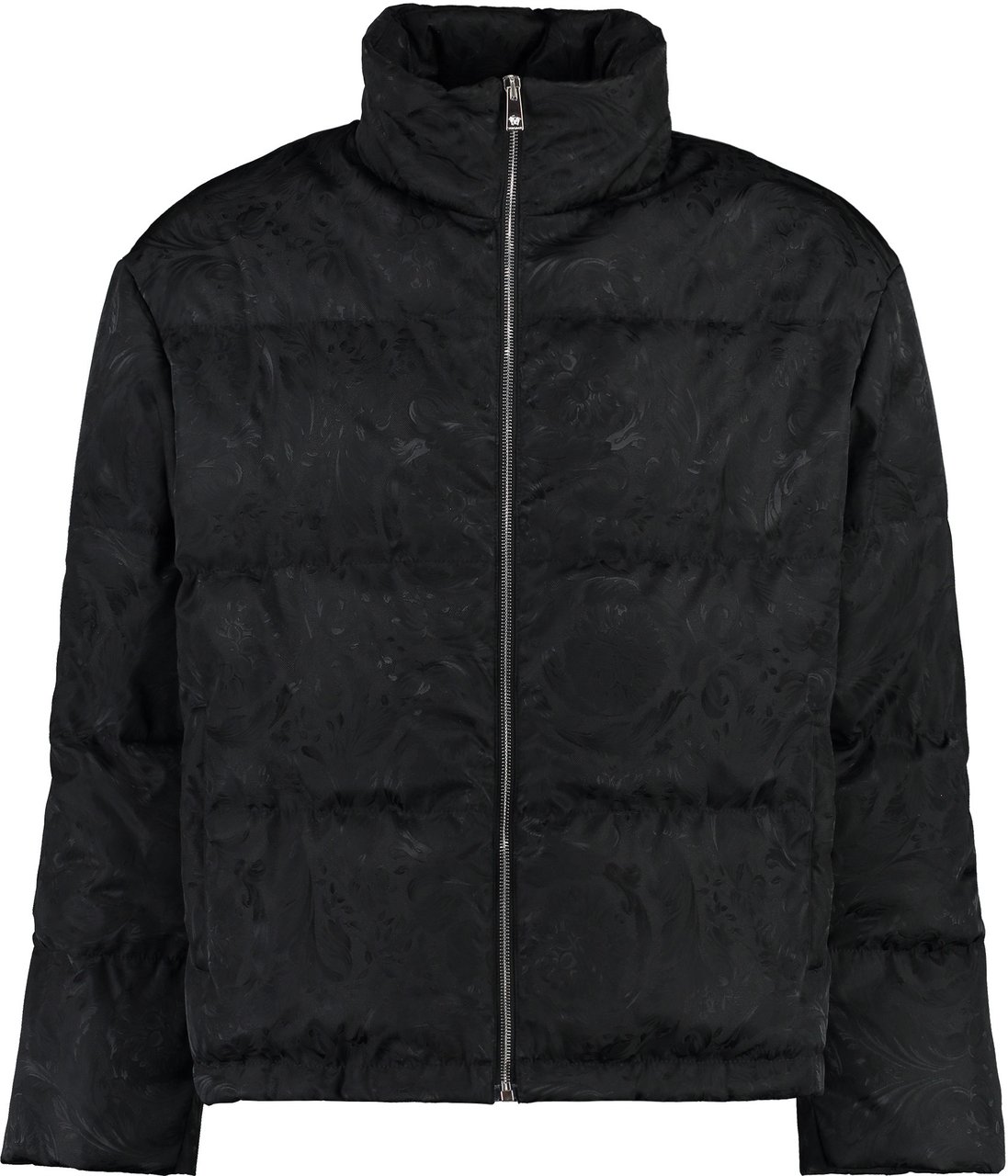 Versace Full zip down jacket Zwart