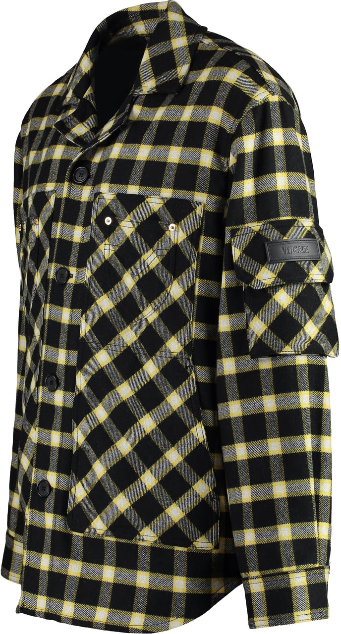 Versace Wool blend overshirt Zwart