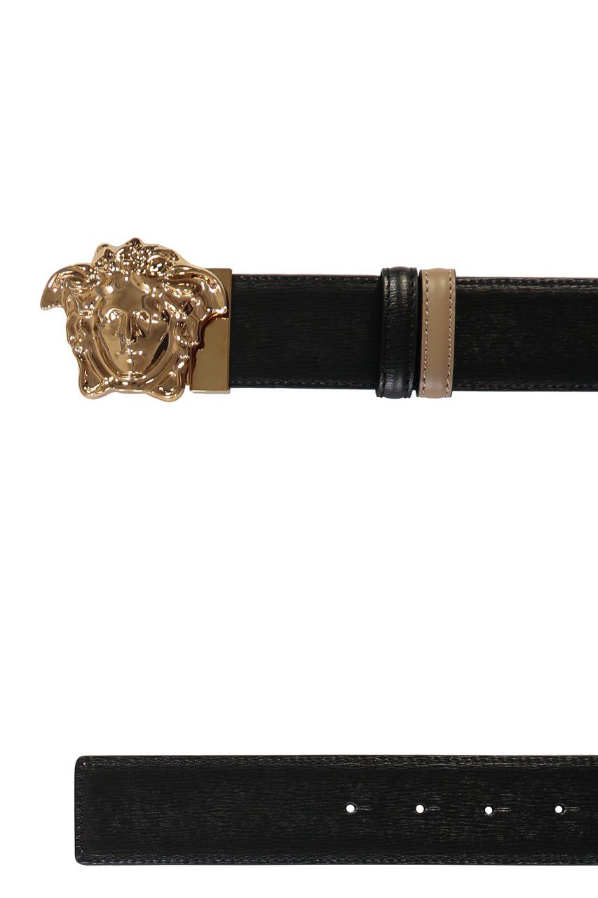 Versace Leather belt Zwart